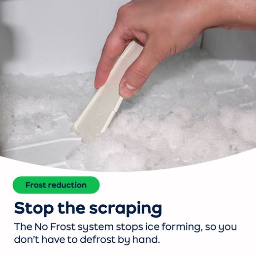 Hisense Integrated Frost Free Upright Freezer with Fixed Door Fixing Kit - AO Annotation - No frost system